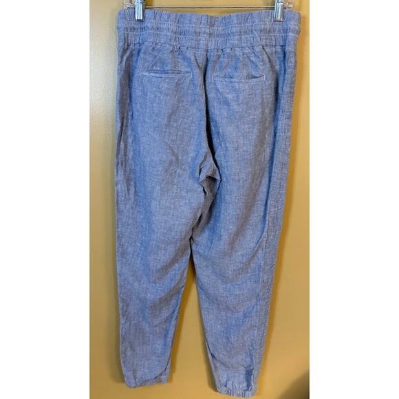 Athleta Women's Blue Cabo Linen Jogger Pants - Size 6 - Picture 6 of 9